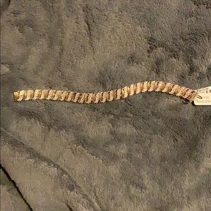 18K Gold over silver Diamond Bracelet